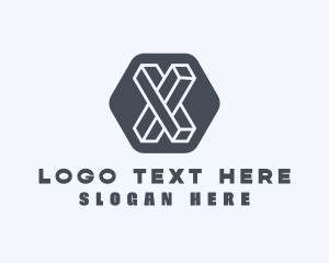 Geometric Letter X logo