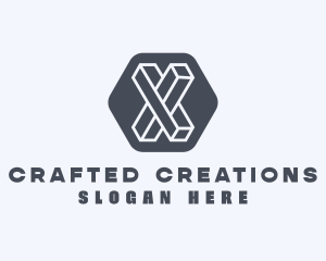 Geometric Letter X logo design