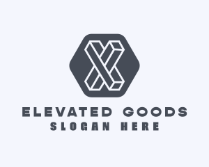 Geometric Letter X logo design