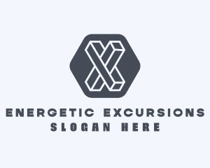 Geometric Letter X logo design