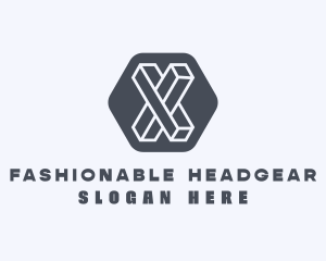 Geometric Letter X logo design