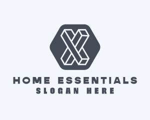 Geometric Letter X logo design