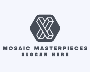 Geometric Letter X logo design