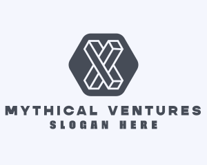 Geometric Letter X logo design