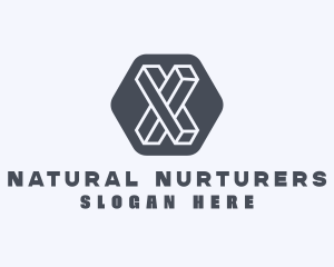 Geometric Letter X logo design