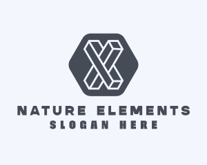 Geometric Letter X logo design