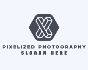 Geometric Letter X logo design