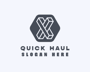 Geometric Letter X logo design