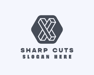 Geometric Letter X logo design