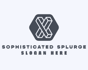 Geometric Letter X logo design