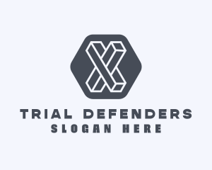 Geometric Letter X logo design