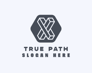 Geometric Letter X logo design