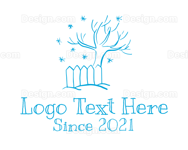 Minimalist Winter Tree Logo