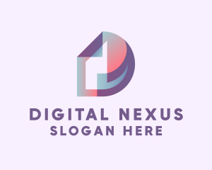 Digital Startup Letter D logo design