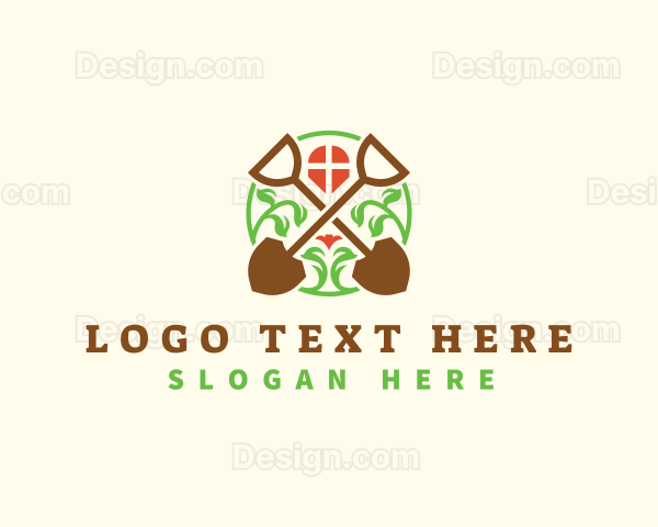 Landscaping Garden Shovel Logo