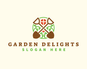 Landscaping Garden Shovel logo design