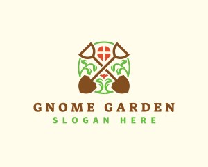 Landscaping Garden Shovel logo design