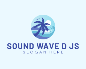 Beach Vacation Destination logo design