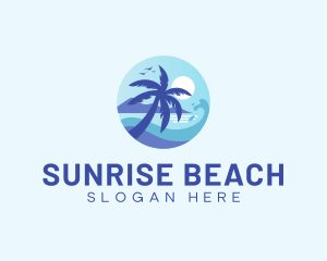 Beach Vacation Destination logo design