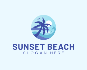 Beach Vacation Destination logo design