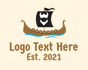 Medieval Viking Ship  logo