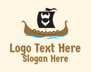 Medieval Viking Ship  Logo