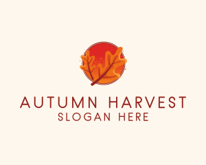 Autumn Season Leaves logo