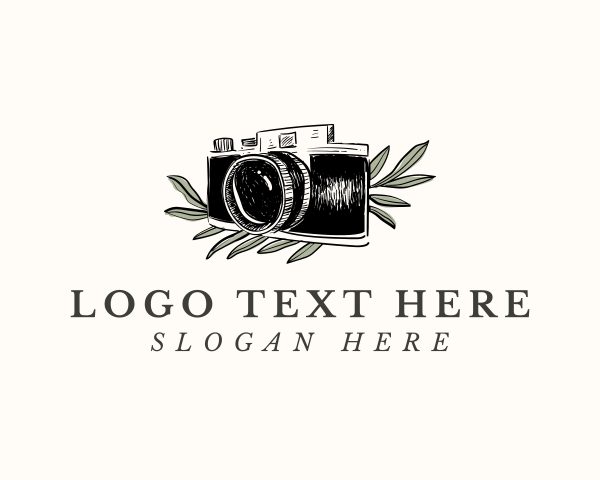 Camera Photography Leaves logo