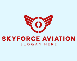Aviation Wings Letter O logo
