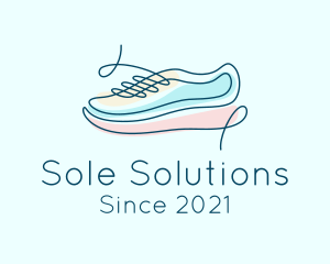 Sneaker Shoe Shoelace logo design