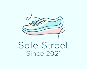 Sneaker Shoe Shoelace logo design