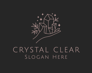 Crystal Jewelry Hand logo design