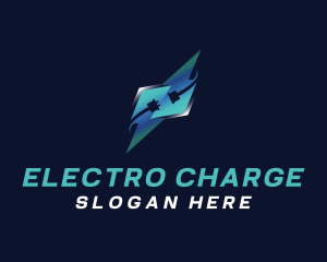 Power Plug Lightning logo design