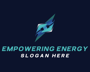 Power Plug Lightning logo design