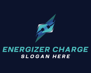 Power Plug Lightning logo design