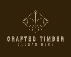 Woodcraft Wood Chisel logo design