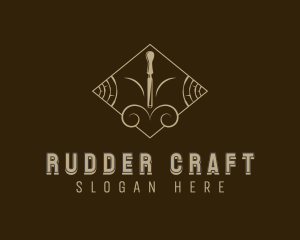 Woodcraft Wood Chisel logo design