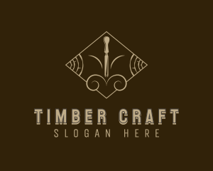 Woodcraft Wood Chisel logo design