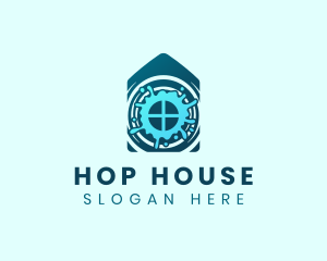 House Ripple Water Wash logo design