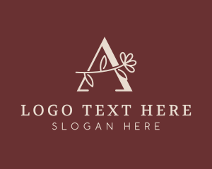 Elegant Floral Letter A logo