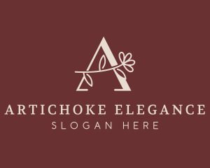 Elegant Floral Letter A logo design