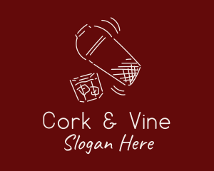 Whisky Cocktail Shaker logo design