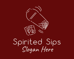 Whisky Cocktail Shaker logo design