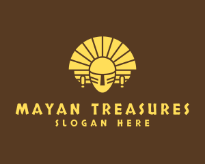 Mayan Mask Headdress logo