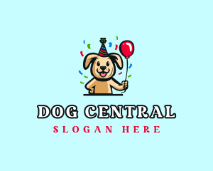 Dog Party Balloon logo design