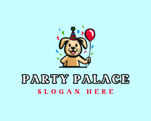 Dog Party Balloon logo design