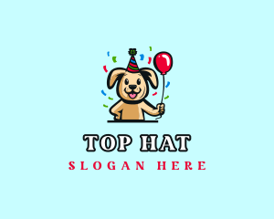 Dog Party Balloon logo design