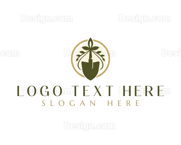 Floral Garden Shovel Logo