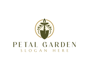 Floral Garden Shovel logo design