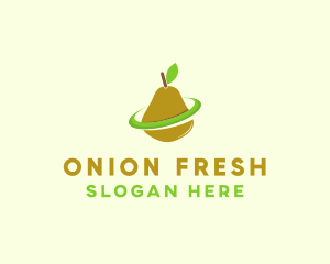 Fruit Pear Orbit logo design